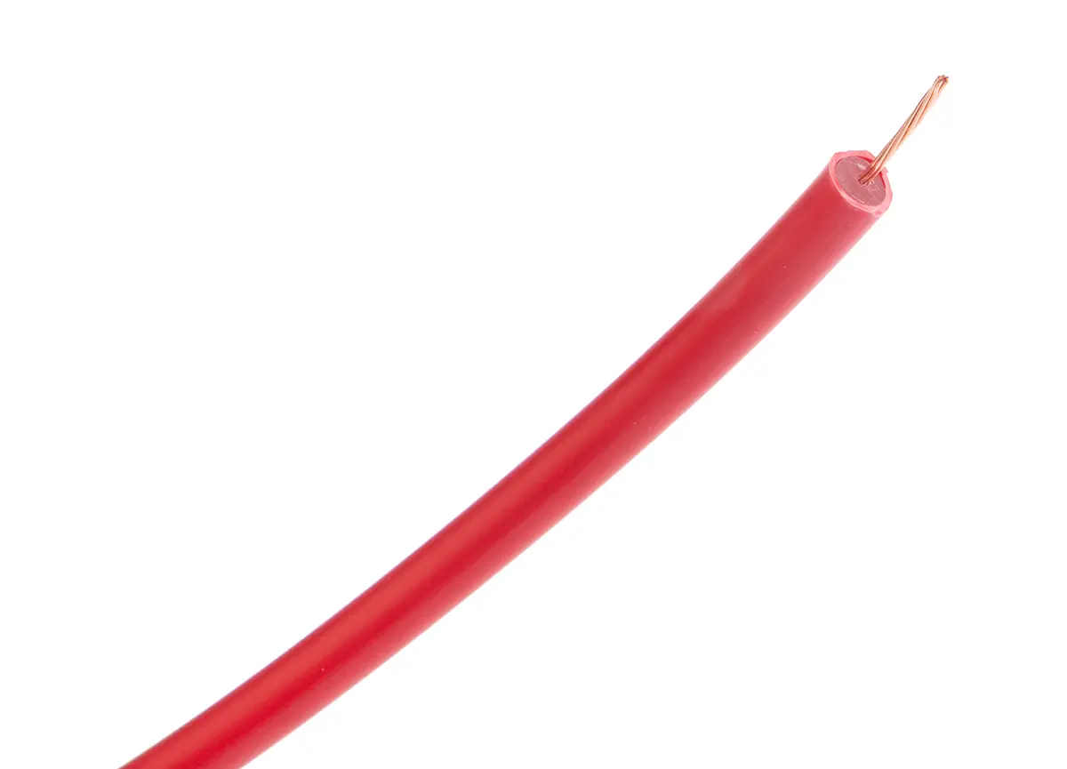 Produktfoto 1 von RS PRO Einzeladerleitung 0,5 mm², 15 AWG 25m Rot Polyethylen isoliert Ø 5.2mm 7/0,3 mm Litzen