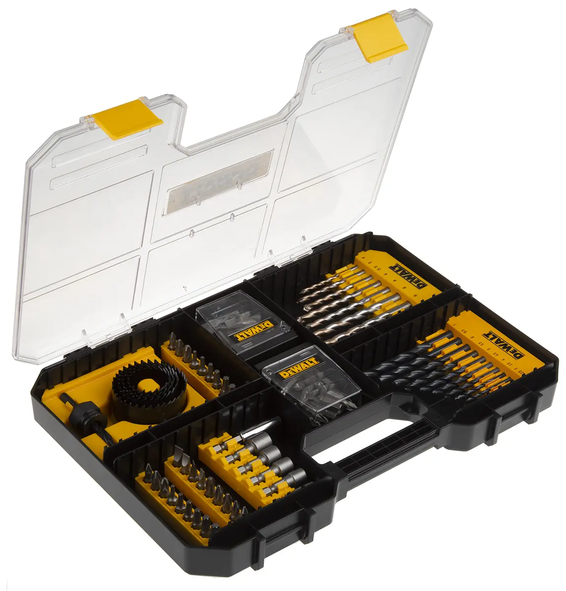 Produktfoto 1 von DeWALT Stahl Drehung Satz 1.5 mm → 10 mm, 100-teilig für Mehrmaterial