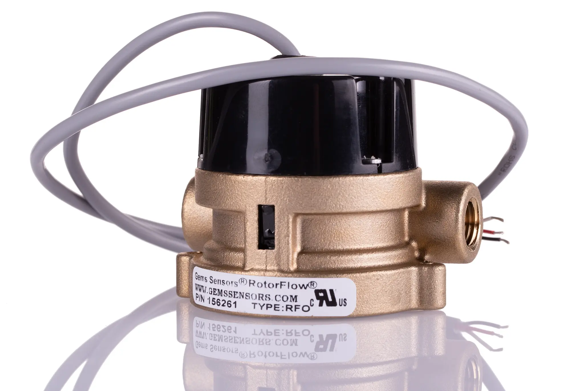 Produktfoto 1 von Gems Sensors RFO 100 °C Durchflusssensor 5gal/min Buchse NPT 1/2 Zoll, 3/4 Zoll, 9/16-18, 1 Zoll