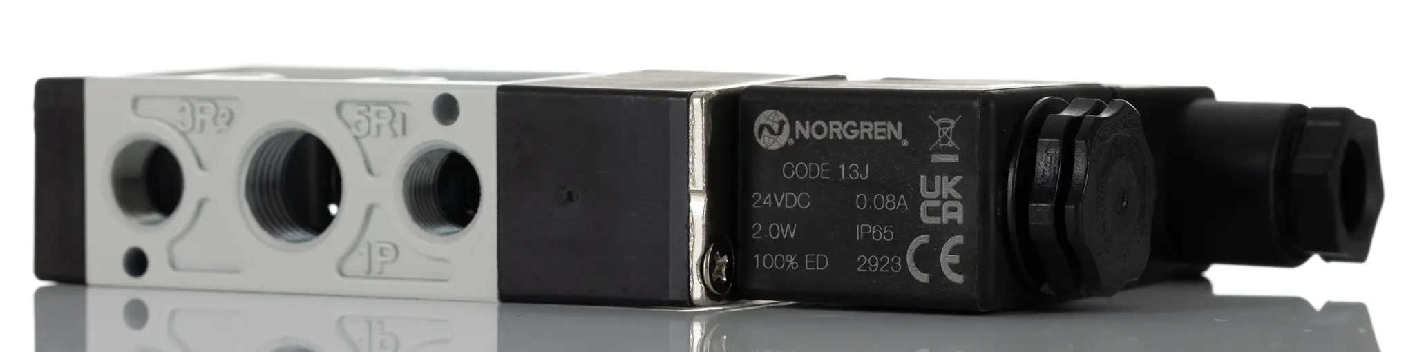 Produktfoto 1 von RS PRO V51 Pneumatik-Magnetventil Inli, Verteiler G1/4, Magnet/Feder-betätigt 24V dc