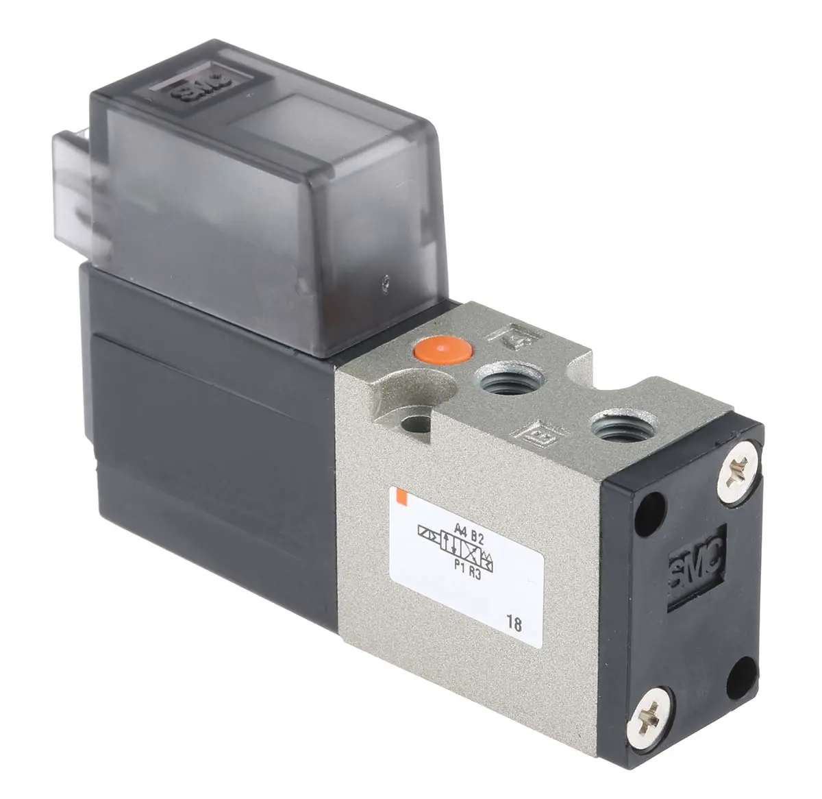 Produktfoto 1 von SMC VZ1000 Pneumatik-Magnetventil Einzelplatzinstallation M5, Pneumatisch/Pneumatisch-betätigt 24V dc