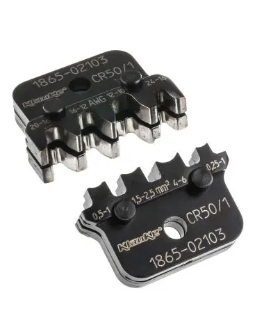 Produktfoto 1 von Klauke 50 Crimp-Matrizensatz Schwarz, 4 Ports, Crimpmatrize