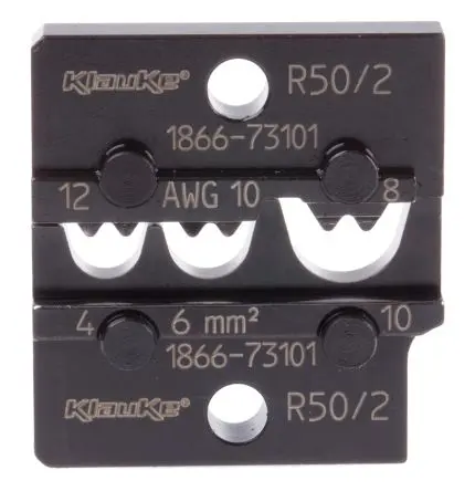 Produktfoto 1 von Klauke 50 Crimp-Matrizensatz Schwarz, 4 Ports, Crimpmatrize