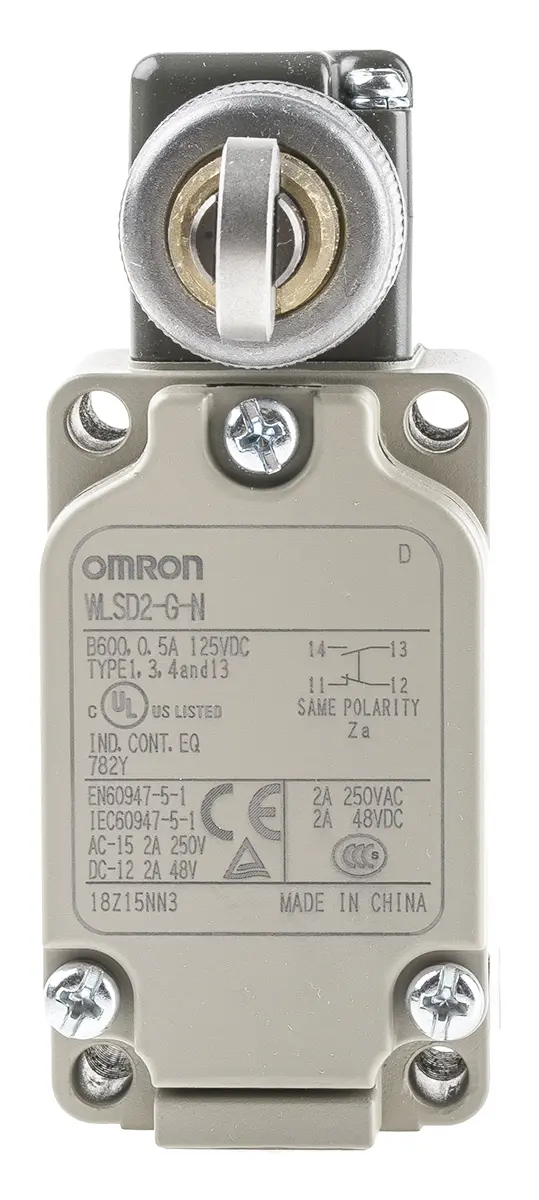 Produktfoto 1 von Omron WL Endschalter, Rollenstößel, SPST, Schließer/Öffner, IP 67, 10A Anschluss PG13.5