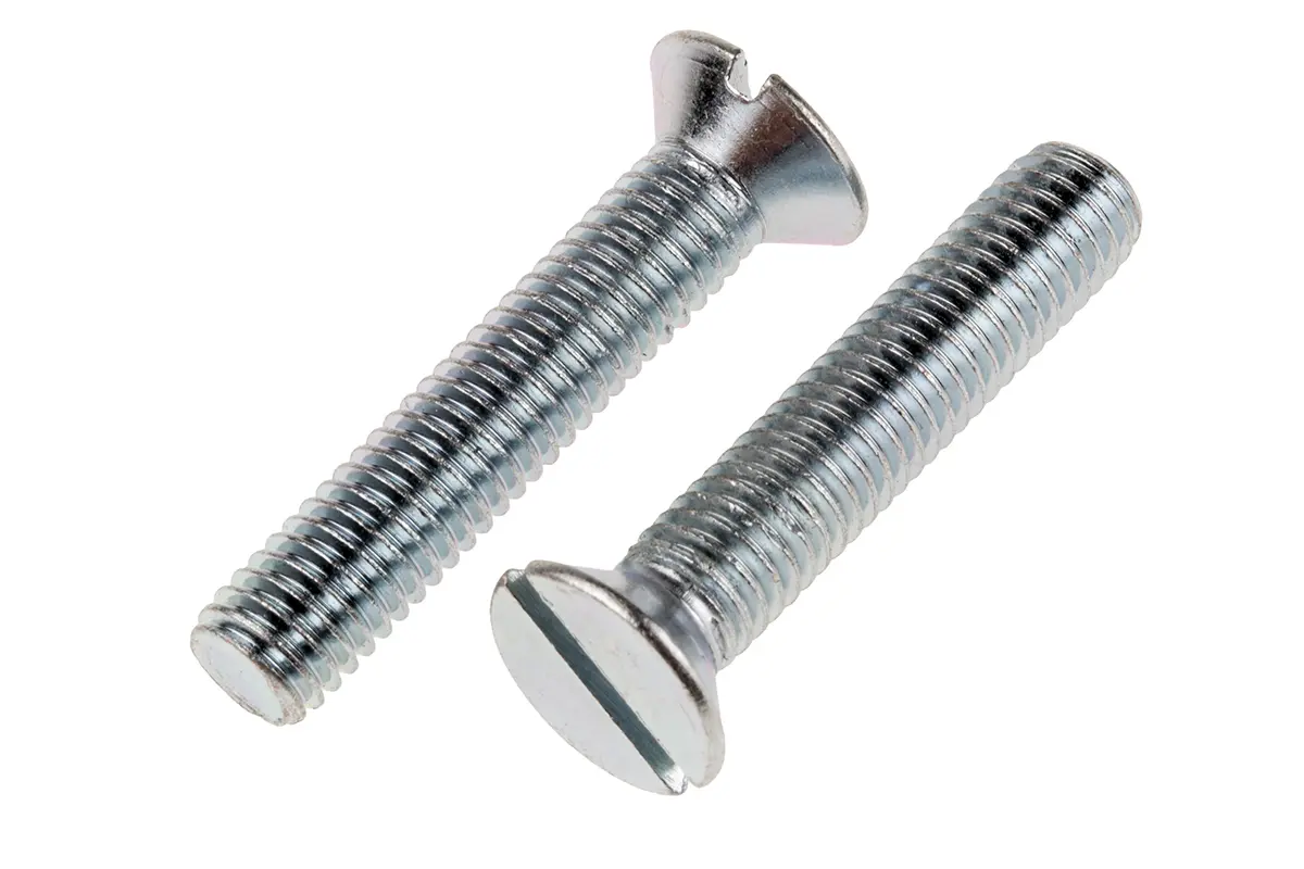 Produktfoto 1 von RS PRO Senkkopf Schlitz Schrauben verzinkt, M8 x 40.0mm Stahl