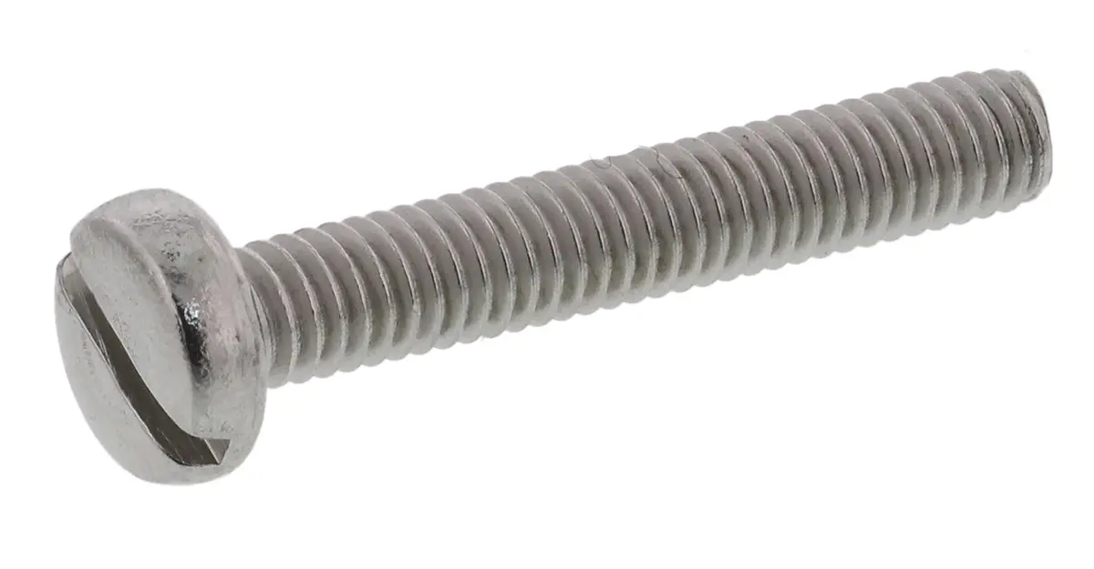 Produktfoto 1 von RS PRO Linsenkopf Schlitz Schrauben verzinkt, M8 x 40.0mm Stahl
