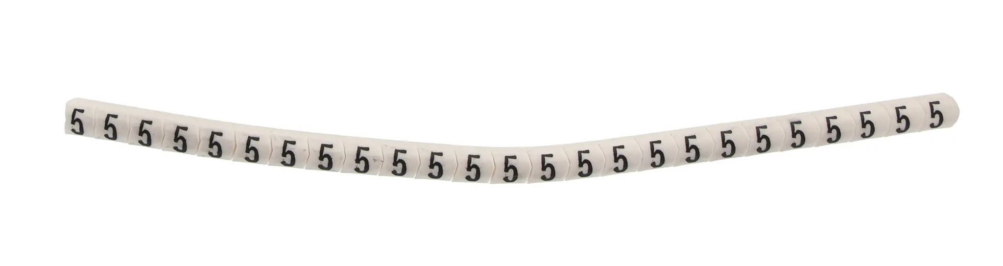 Produktfoto 1 von HellermannTyton Helagrip Kabelmarkierung Aufschiebbar, Beschriftung: 5, Schwarz Weiß, Ø 1 mm - 3 mm, 3.5 mm