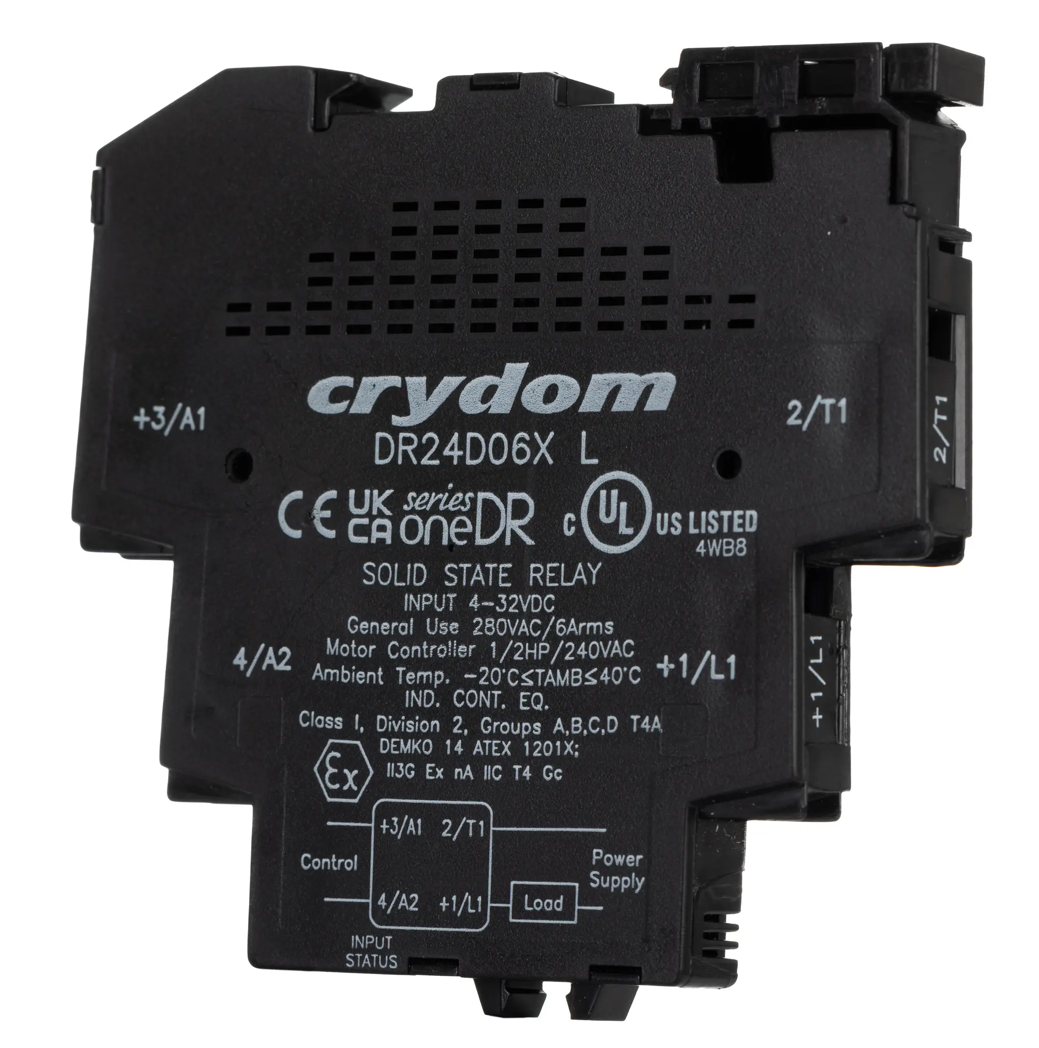 Sensata Crydom DR Halbleiter-Interfacerelais, 6 A dc max., DIN-Schienen 4 V dc min. 280 V ac max. / 32 V dc max. 9mA