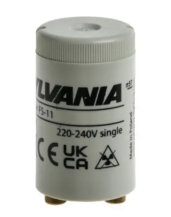 Produktfoto 1 von Sylvania Leuchtstofflampen Starter 2-polig / 240V, Ø 36 mm x 11 cm