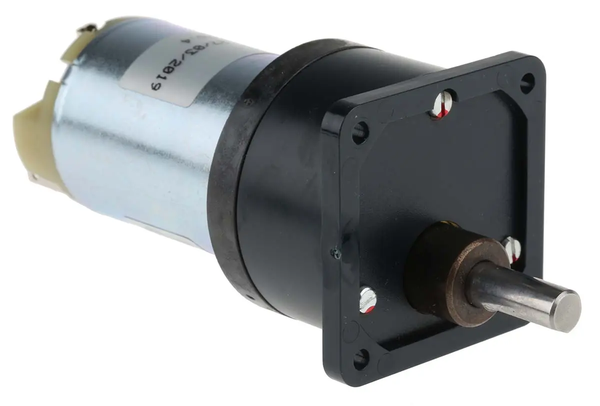 Produktfoto 1 von RS PRO Bürsten-Getriebemotor DC-Getriebemotor bis 20 Ncm 60:1, 12 V / 3.718 W, 80 rpm, Wellen-Ø 6 mm, 38 mm x 73.7 mm x