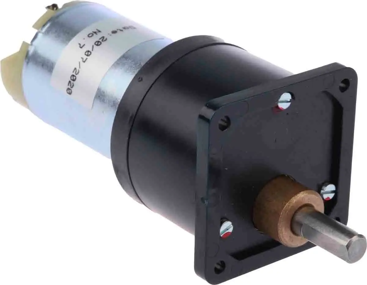 RS PRO Bürsten-Getriebemotor DC-Getriebemotor bis 600 mNm 900:1, 12 V / 3.718 W, 6 rpm, Wellen-Ø 6 mm, 38 mm x 110.1 mm