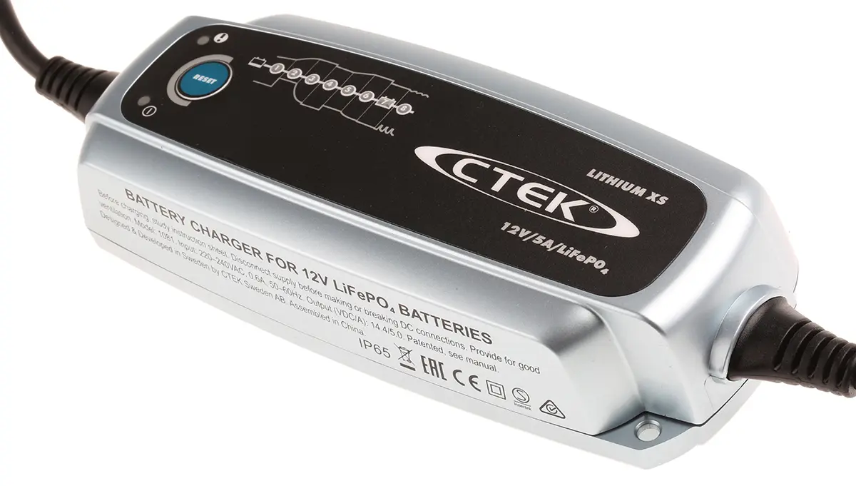 Produktfoto 1 von CTEK Lithium XS LITHIUM XS Akkuladegerät, 12 V LiFePO4/5 A 5 bis 60 Ah Automobilindustrie