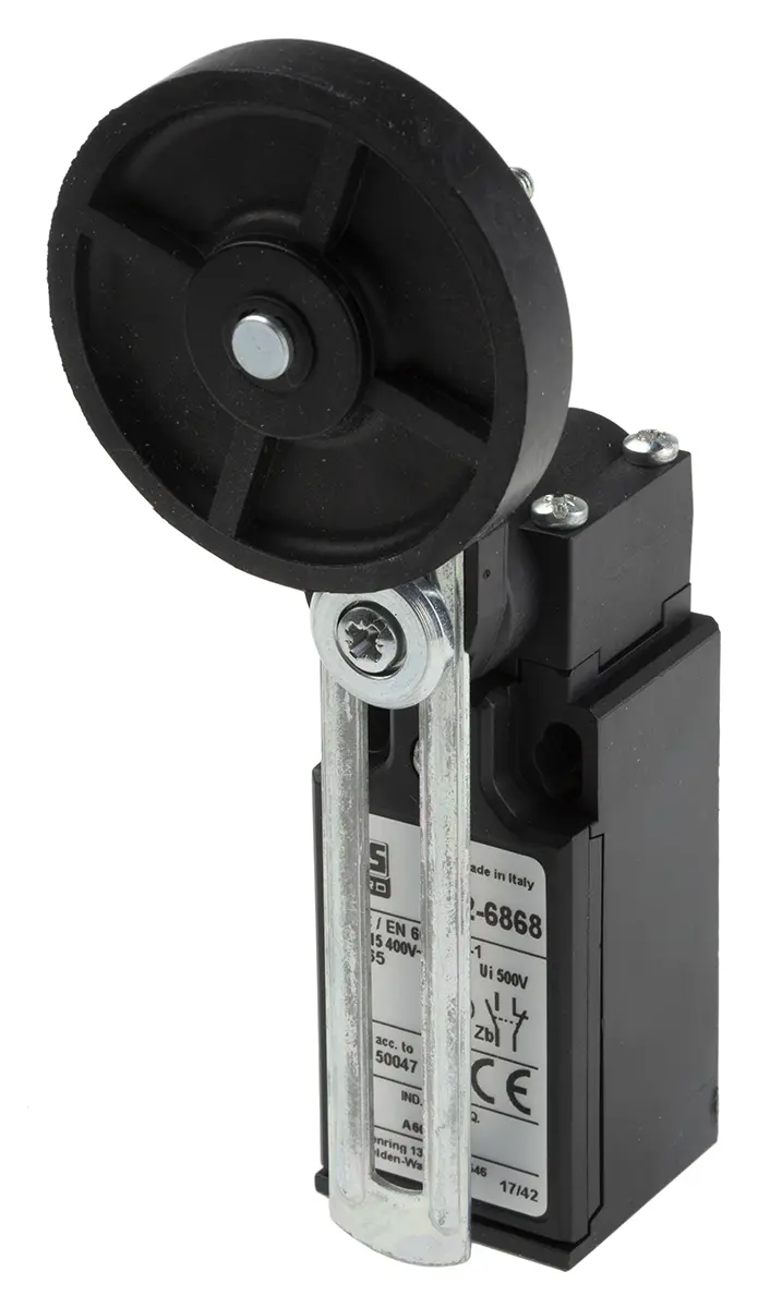 Produktfoto 1 von RS PRO Endschalter, Rollhebel verstellbar, DPST, Schließer/Öffner, IP 65, Glasfaserverstärkter Thermoplast, 10A