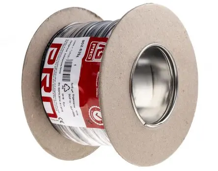 Produktfoto 1 von RS PRO H07V-K Schaltdraht 1.5 mm², 16 AWG 100 m Schwarz Ø 3.4 mm 27 Litzen Polyvinylchlorid