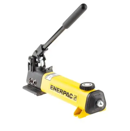 Produktfoto 1 von Enerpac Hydraulik-Handpumpe, 327 cm³ Hand, Hub 12.7 mm, 2.47 cm³ / 0.9 cm³, 32.7 kg, 700 bar max., 2.4 kg