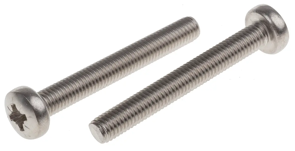 Produktfoto 1 von RS PRO Linsenkopf Pozi Schrauben A2, M5 x 40.0mm Edelstahl