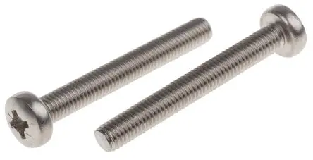 Produktfoto 1 von RS PRO Flachrund Pozidriv Maschinenschraube Edelstahl glatt 40.0 mm M5