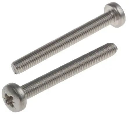 Produktfoto 1 von RS PRO Flachrund Pozidriv Maschinenschraube Edelstahl glatt 45.0 mm M5