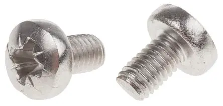Produktfoto 1 von RS PRO Flachrund Pozidriv Maschinenschraube Edelstahl glatt 10.0 mm M6