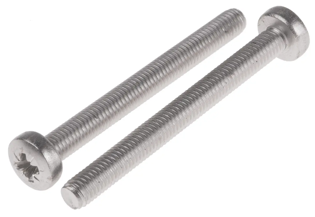 Produktfoto 1 von RS PRO Linsenkopf Pozi Schrauben A2, M5 x 50.0mm Edelstahl