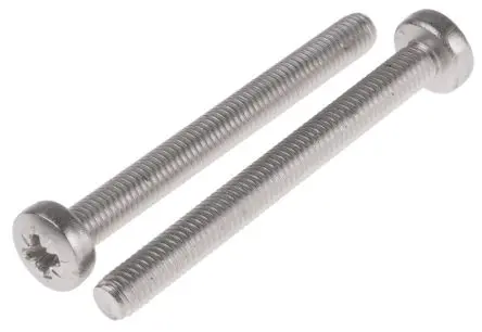 Produktfoto 1 von RS PRO Flachrund Pozidriv Maschinenschraube Edelstahl glatt 50.0 mm M5