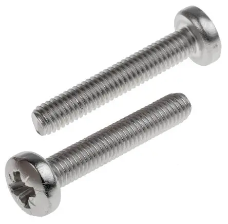 Produktfoto 1 von RS PRO Flachrund Pozidriv Maschinenschraube Edelstahl glatt 35.0 mm M6