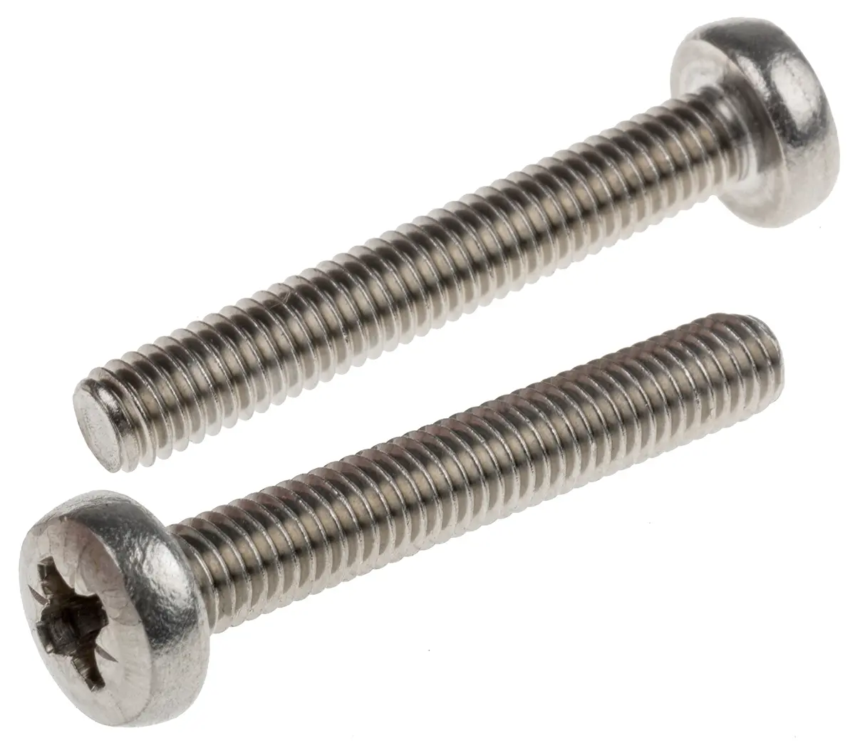 Produktfoto 1 von RS PRO Linsenkopf Pozi Schrauben A2, M6 x 40.0mm Edelstahl