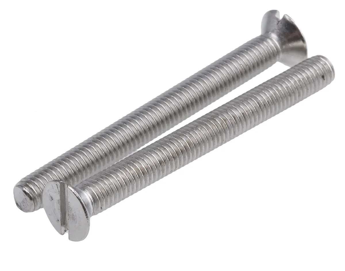 Produktfoto 1 von RS PRO Senkkopf Schlitz Schrauben A2, M5 x 50.0mm Edelstahl