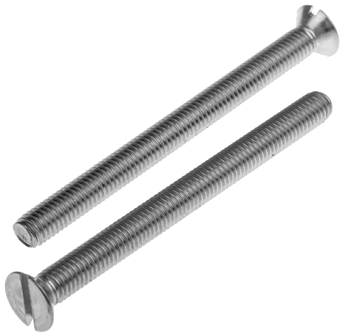 Produktfoto 1 von RS PRO Senkkopf Schlitz Schrauben A2, M5 x 60.0mm Edelstahl