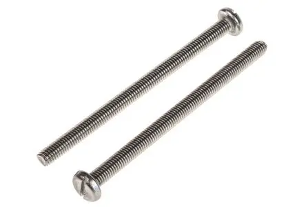 Produktfoto 1 von RS PRO Flachrund Schlitz Maschinenschraube Edelstahl 75.0 mm M5