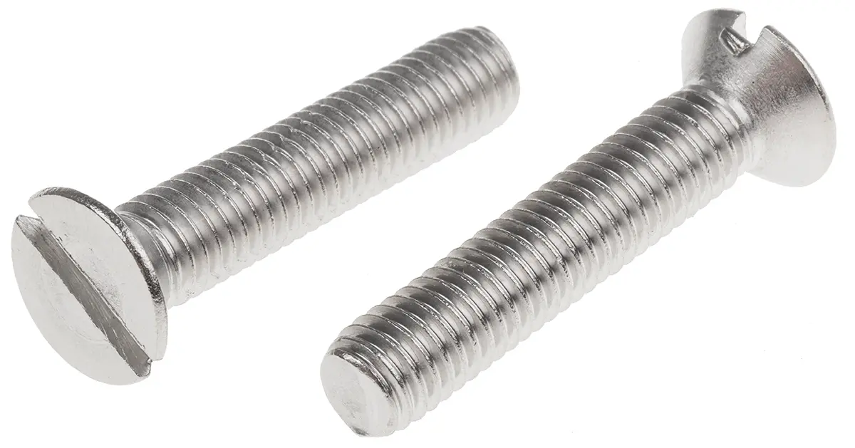 Produktfoto 1 von RS PRO Senkkopf Schlitz Schrauben A2, M8 x 40.0mm Edelstahl