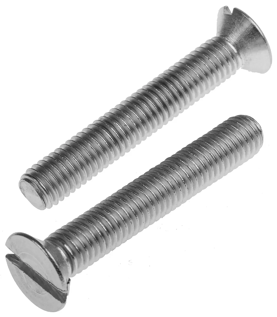 Produktfoto 1 von RS PRO Senkkopf Schlitz Schrauben A2, M8 x 50.0mm Edelstahl