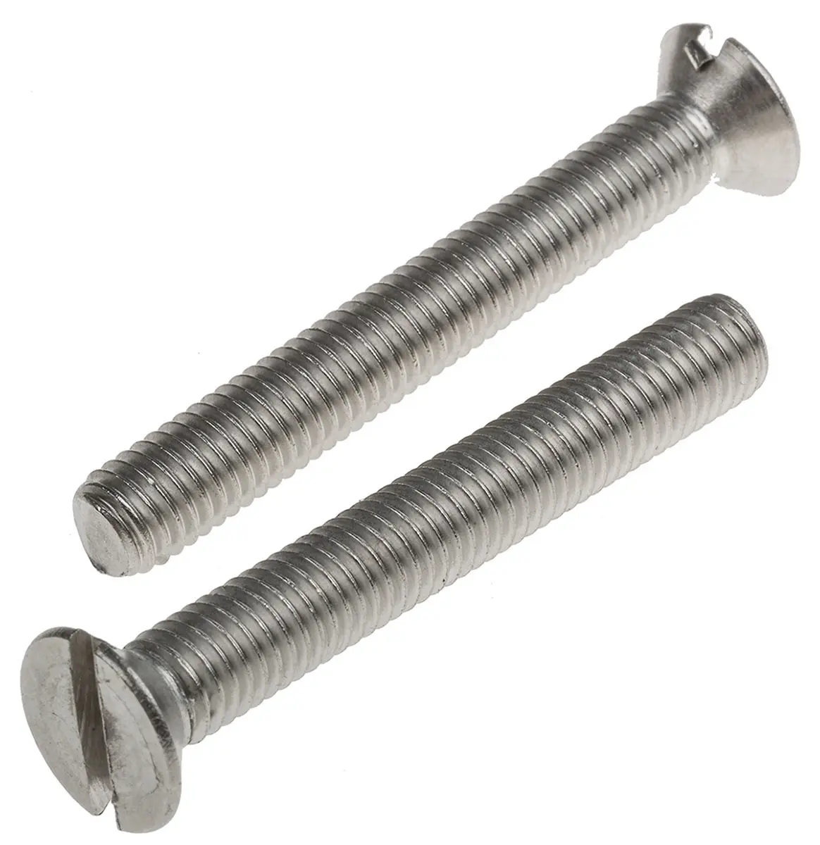 Produktfoto 1 von RS PRO Senkkopf Schlitz Schrauben A2, M8 x 60.0mm Edelstahl