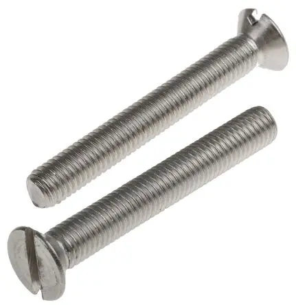 Produktfoto 1 von RS PRO Senkkopf Schlitz Maschinenschraube Edelstahl glatt 60.0 mm M8