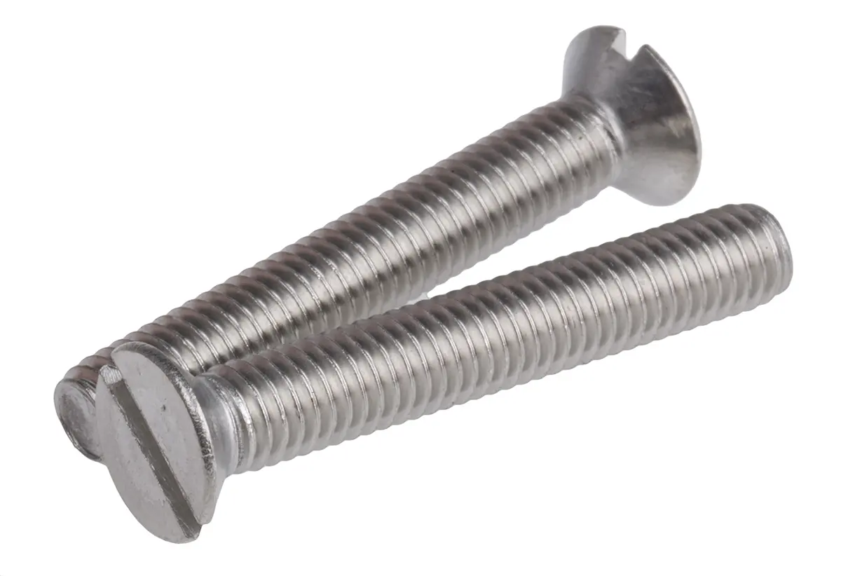 Produktfoto 1 von RS PRO Senkkopf Schlitz Schrauben A2, M6 x 40.0mm Edelstahl