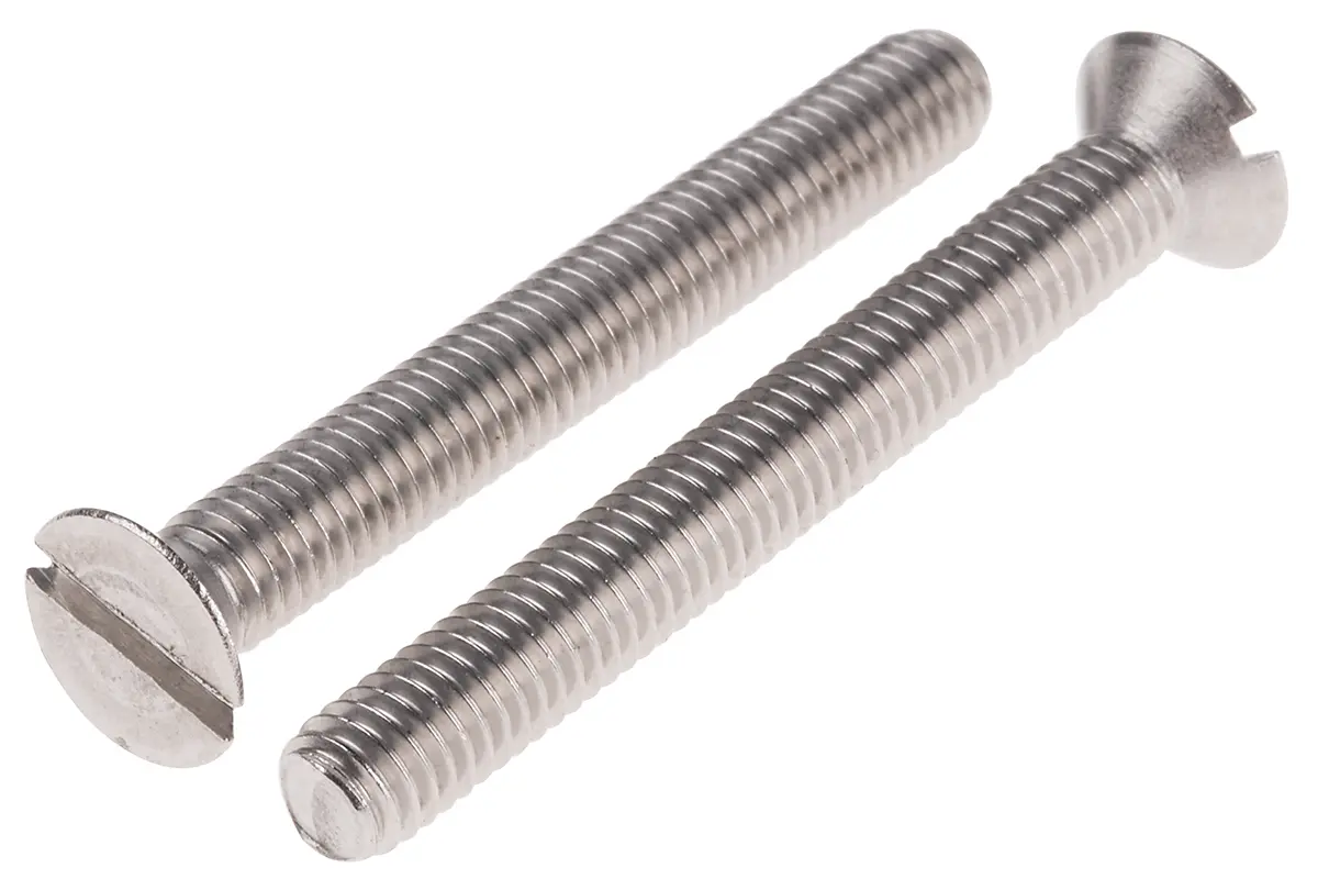 Produktfoto 1 von RS PRO Senkkopf Schlitz Schrauben A2, M6 x 50.0mm Edelstahl