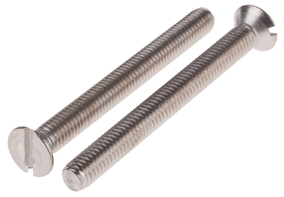 RS PRO Senkkopf Schlitz Schrauben A2, M6 x 60.0mm Edelstahl