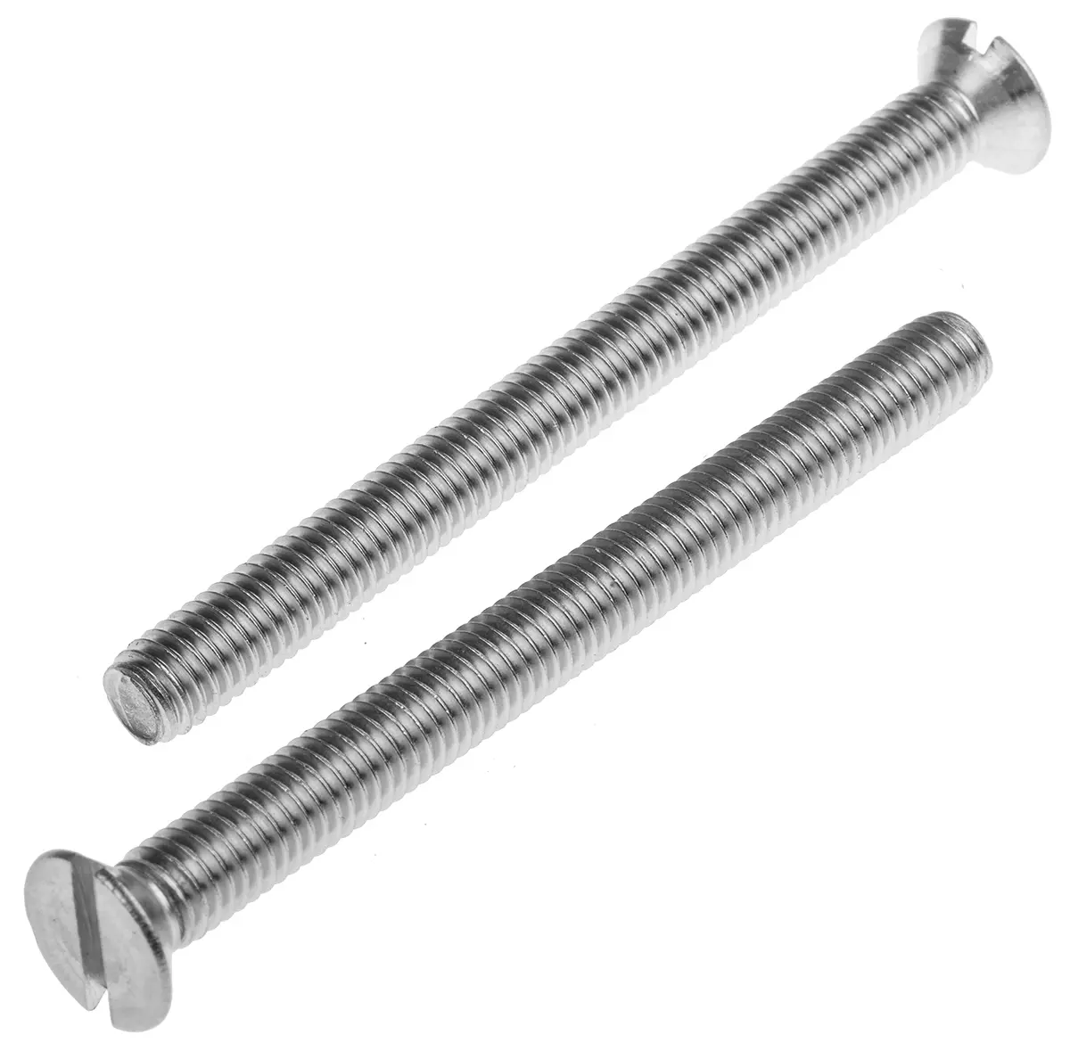 Produktfoto 1 von RS PRO Senkkopf Schlitz Schrauben A2, M6 x 70.0mm Edelstahl
