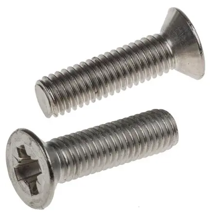 Produktfoto 1 von RS PRO Senkkopf Pozidriv Maschinenschraube Edelstahl 30.0 mm M8