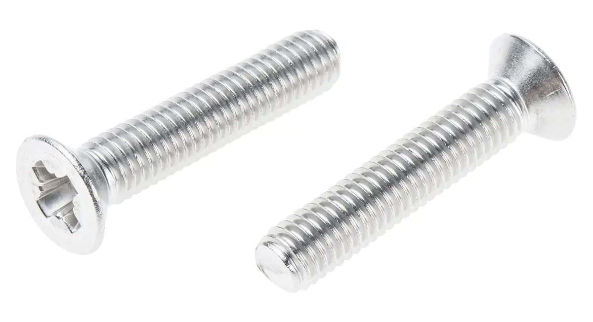 Produktfoto 1 von RS PRO Senkkopf Pozi Schrauben A2, M8 x 40.0mm Edelstahl