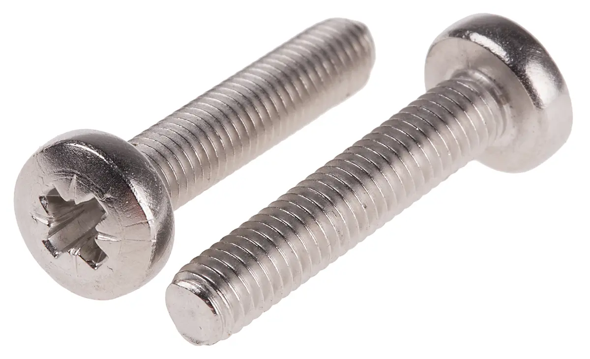 Produktfoto 1 von RS PRO Linsenkopf Pozi Schrauben A4, M5 x 25.0mm Edelstahl
