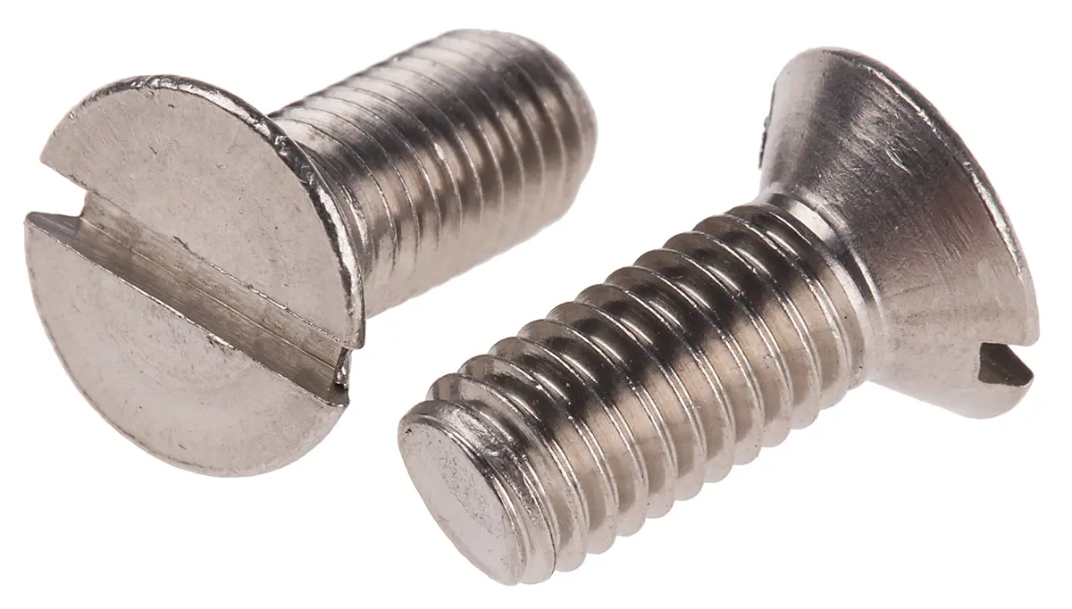 Produktfoto 1 von RS PRO Senkkopf Schlitz Schrauben A4 , M8 x 20.0mm Edelstahl