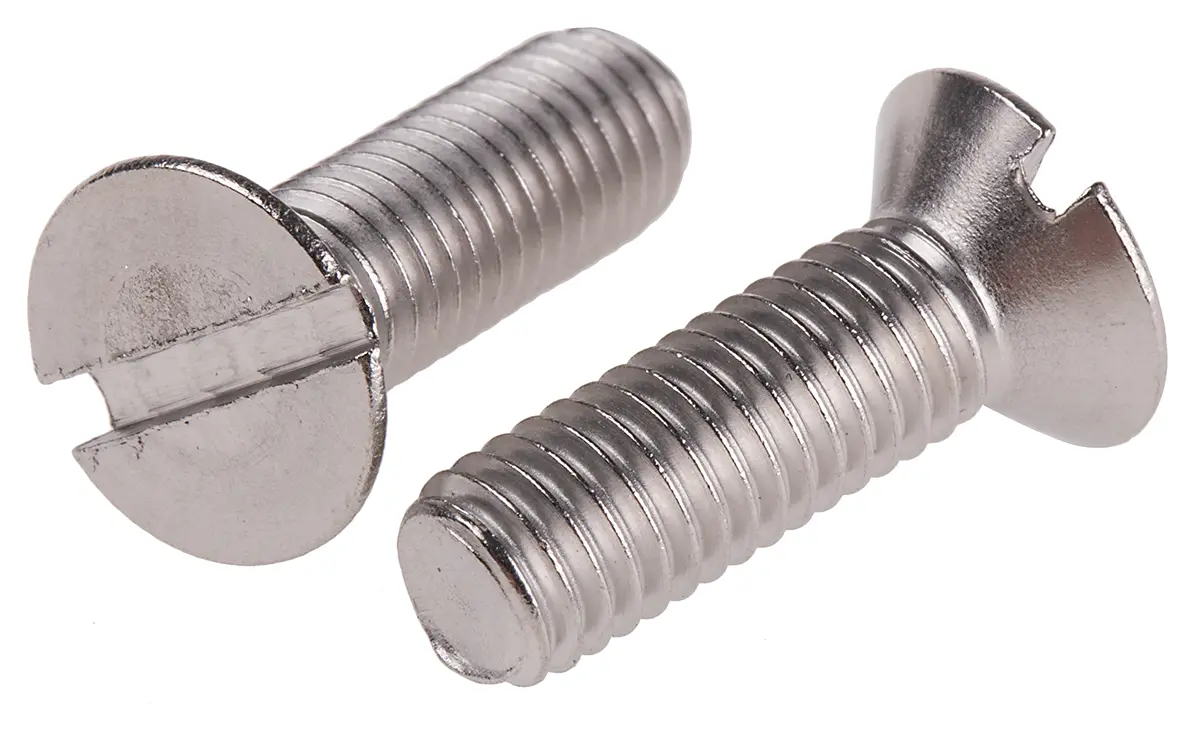 Produktfoto 1 von RS PRO Senkkopf Schlitz Schrauben A4 , M8 x 25.0mm Edelstahl