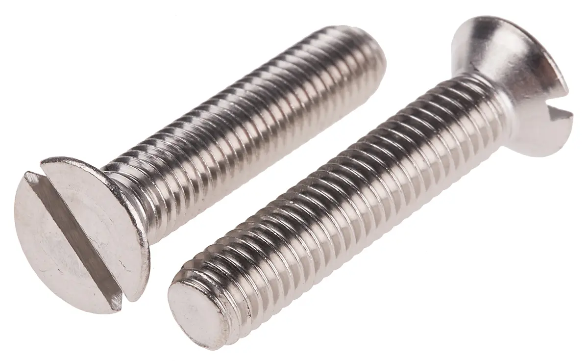 Produktfoto 1 von RS PRO Senkkopf Schlitz Schrauben A4 , M8 x 40.0mm Edelstahl