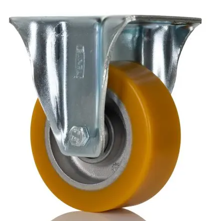 Produktfoto 1 von Tente Feststehend Rollen-Set, Rad ø 100 mm, 300 kg, Ges H. 130 mm, Rad B. 40 mm, Polyurethan
