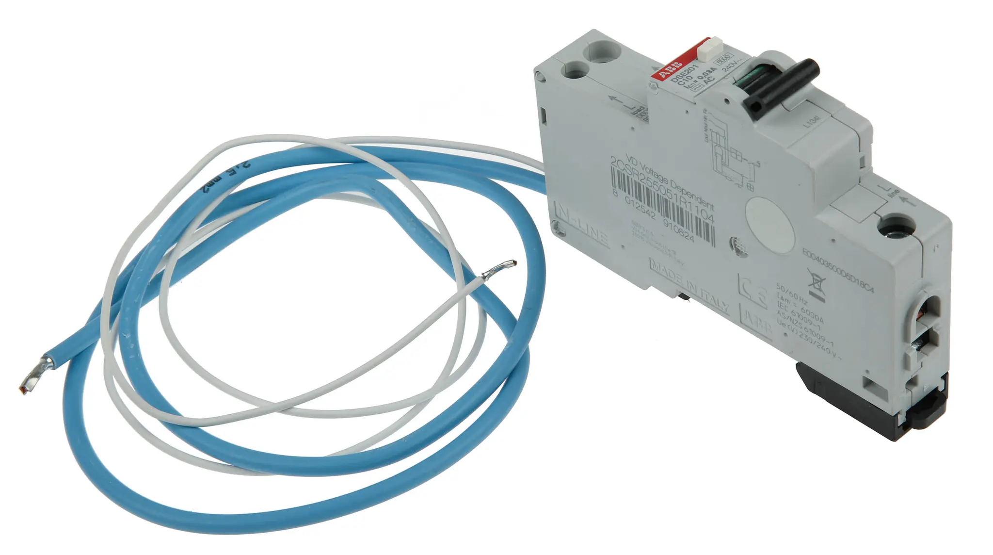 Produktfoto 1 von ABB System Pro M Compact System Pro M Compact FI/LS-Schalter (RCBO) 10 A, 1-polig Typ C, Empfindlichkeit 30 mA