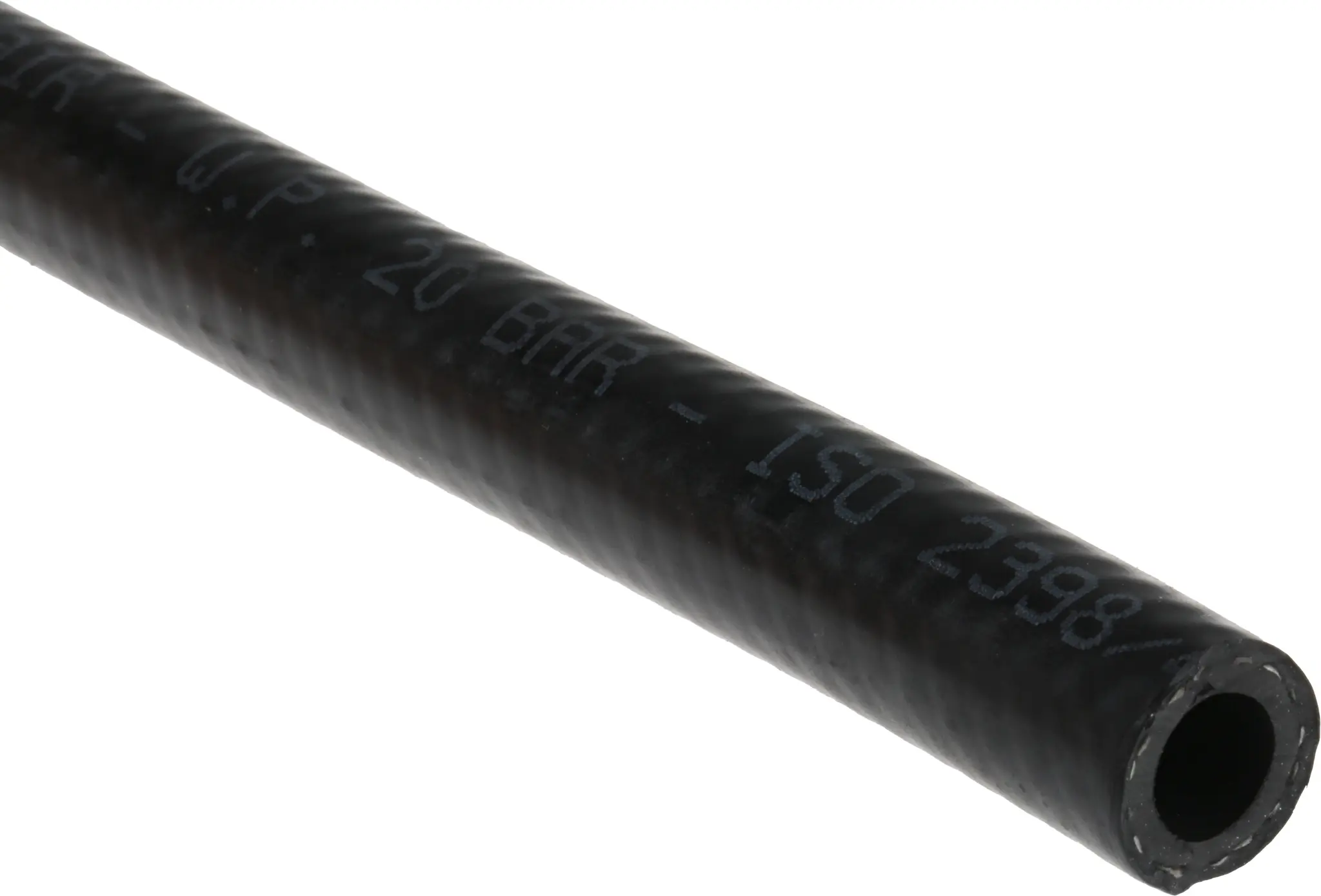 Produktfoto 1 von RS PRO Schlauch, Ø 10mm 17mm Schwarz NBR Übertragung 20 bar für Druckluft x 25m