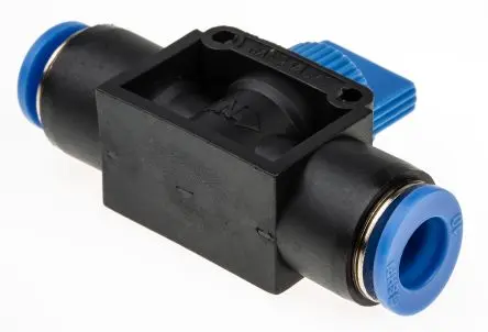 Produktfoto 1 von RS PRO, Drehknopf HVFF Pneumatik-Steuerventil, manuell 10 mm, Polyoxymethylen (POM) III B