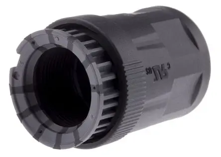 Produktfoto 1 von PMA KNH Polyamid 6 Kabelrohr Befestigung Metrisches Metallgewinde M25 x 1.5 23 mm Schwarz Nickel-Finish IP69
