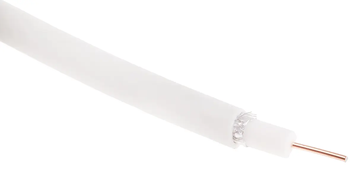 Produktfoto 1 von RS PRO SDI-Koaxialkabel, 75 Ω, 100 m, Weiß